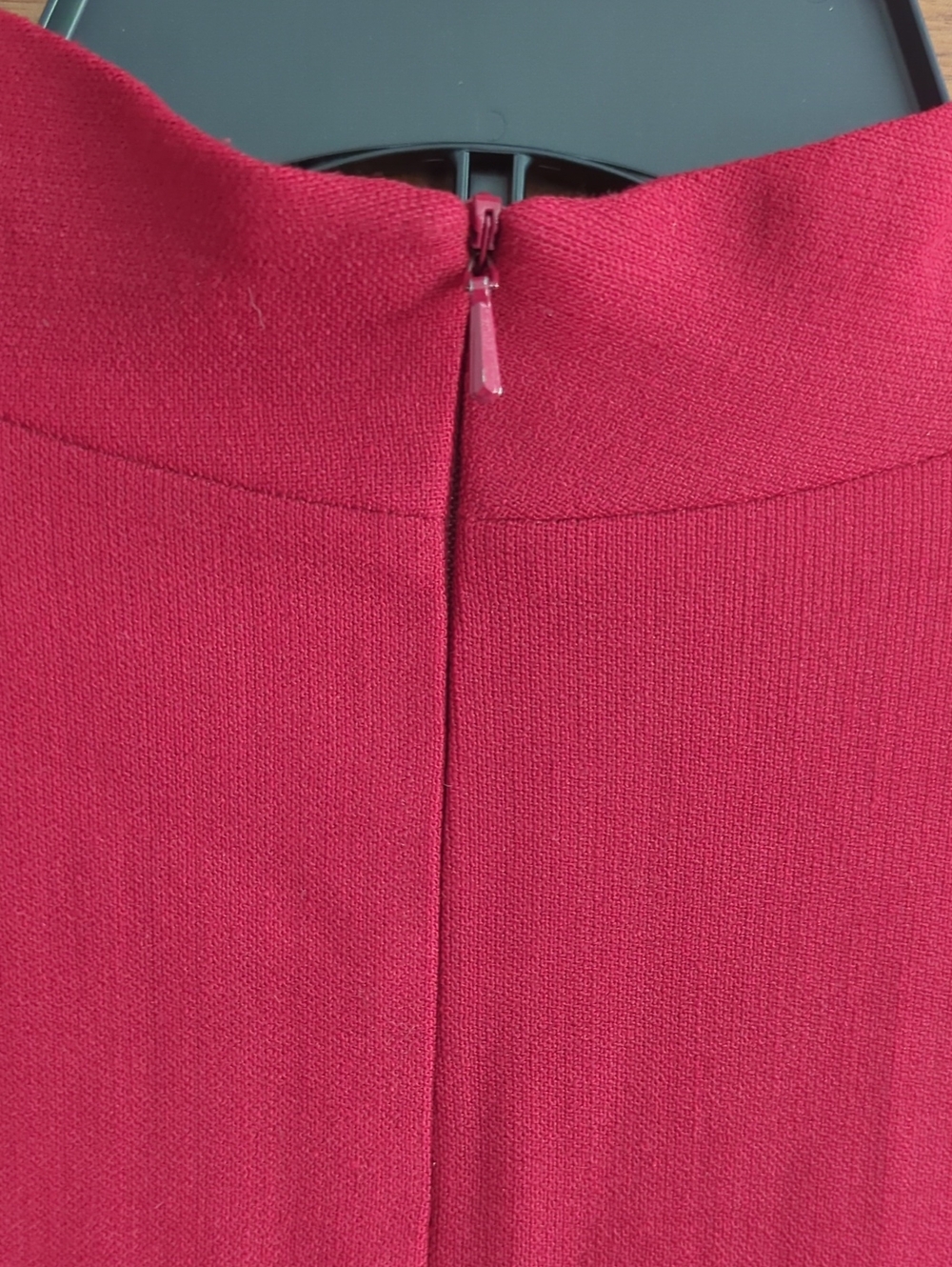The Fold London Red Wool Blend Arlington Dress - Picture 5 of 10